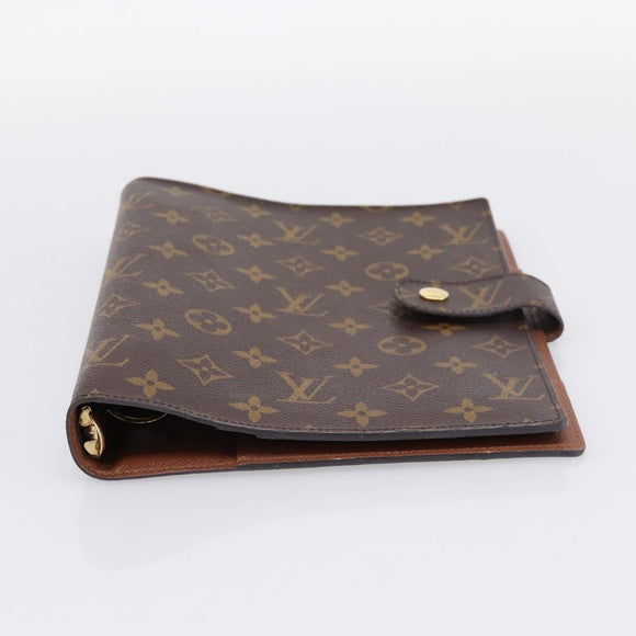 LOUIS VUITTON Monogram Agenda GM Day Planner Cover R20006 LV Auth 197546A