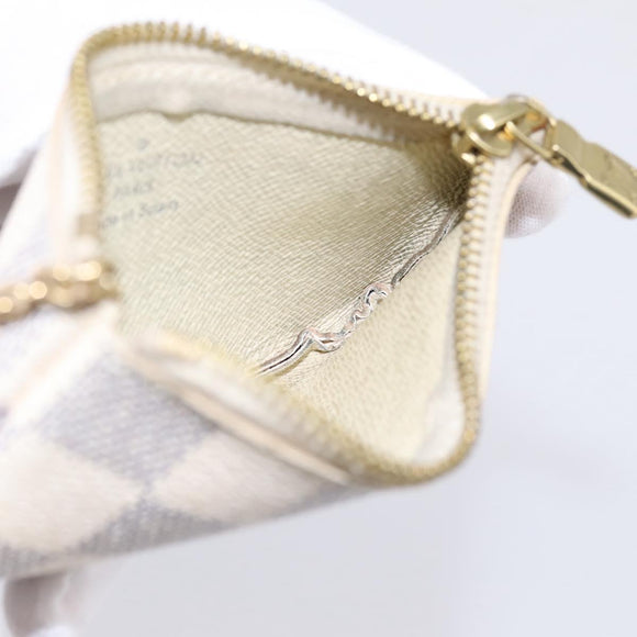 LOUIS VUITTON Damier Azur Pochette Cles Coin Purse N62659 LV Auth 197547A