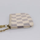 LOUIS VUITTON Damier Azur Pochette Cles Coin Purse N62659 LV Auth 197547A-3