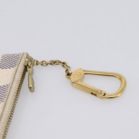 LOUIS VUITTON Damier Azur Pochette Cles Coin Purse N62659 LV Auth 197547A