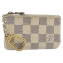 LOUIS VUITTON Damier Azur Pochette Cles Coin Purse N62659 LV Auth 197548-1