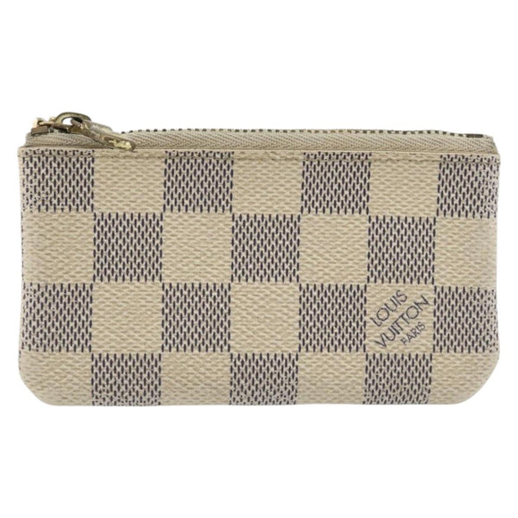 LOUIS VUITTON Damier Azur Pochette Cles Coin Purse N62659 LV Auth 197548