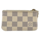 LOUIS VUITTON Damier Azur Pochette Cles Coin Purse N62659 LV Auth 197548-2