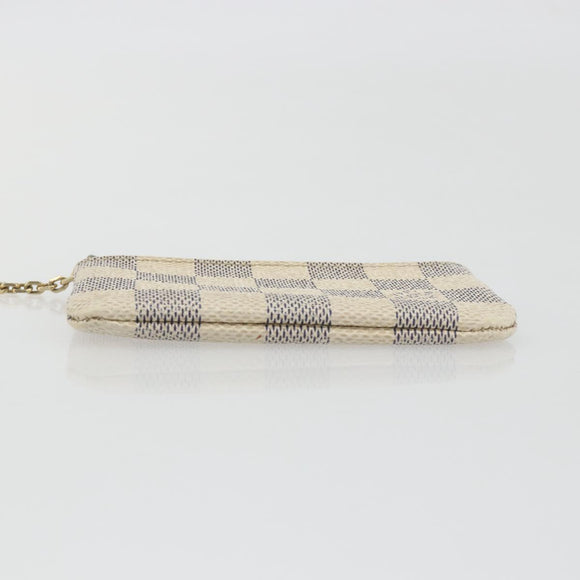 LOUIS VUITTON Damier Azur Pochette Cles Coin Purse N62659 LV Auth 197548