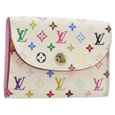 LOUIS VUITTON Monogram Multicolor Anvelop Cult De Vuitto Card Case White M66557 LV Auth 197551V-1