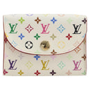 LOUIS VUITTON Monogram Multicolor Anvelop Cult De Vuitto Card Case White M66557 LV Auth 197551V-2