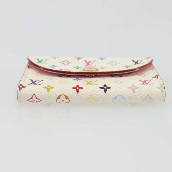 LOUIS VUITTON Monogram Multicolor Anvelop Cult De Vuitto Card Case White M66557 LV Auth 197551V