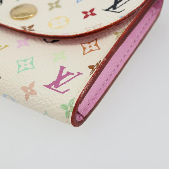 LOUIS VUITTON Monogram Multicolor Anvelop Cult De Vuitto Card Case White M66557 LV Auth 197551V