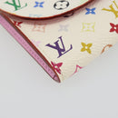 LOUIS VUITTON Monogram Multicolor Anvelop Cult De Vuitto Card Case White M66557 LV Auth 197551V-9