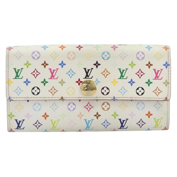 LOUIS VUITTON Multicolor Portefeuille Sarah Long Wallet M93745 LV Auth 197552