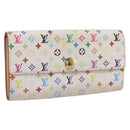 LOUIS VUITTON Multicolor Portefeuille Sarah Long Wallet M93745 LV Auth 197553-1