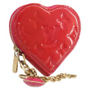 LOUIS VUITTON Monogram Vernis Porte Monnaie Coeur Rose Pop M93657 LV Auth 197555-1