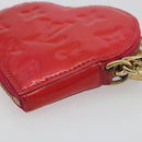 LOUIS VUITTON Monogram Vernis Porte Monnaie Coeur Rose Pop M93657 LV Auth 197555-10