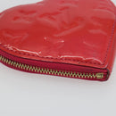 LOUIS VUITTON Monogram Vernis Porte Monnaie Coeur Rose Pop M93657 LV Auth 197555-11