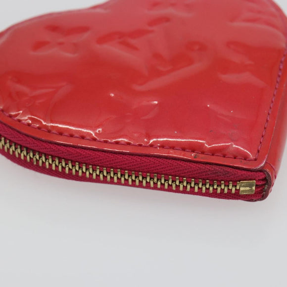 LOUIS VUITTON Monogram Vernis Porte Monnaie Coeur Rose Pop M93657 LV Auth 197555
