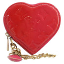 LOUIS VUITTON Monogram Vernis Porte Monnaie Coeur Rose Pop M93657 LV Auth 197555-2