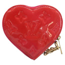 LOUIS VUITTON Monogram Vernis Porte Monnaie Coeur Rose Pop M93657 LV Auth 197555-3