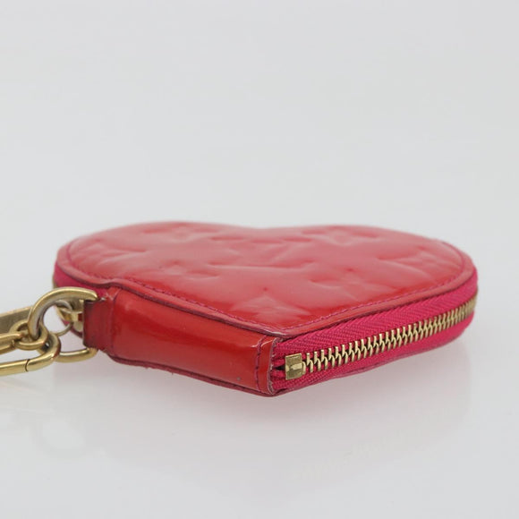 LOUIS VUITTON Monogram Vernis Porte Monnaie Coeur Rose Pop M93657 LV Auth 197555