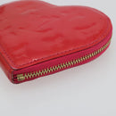 LOUIS VUITTON Monogram Vernis Porte Monnaie Coeur Rose Pop M93657 LV Auth 197555-8