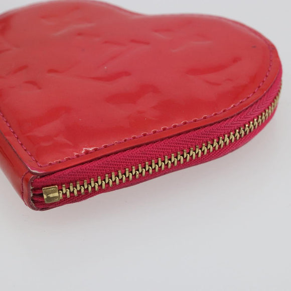 LOUIS VUITTON Monogram Vernis Porte Monnaie Coeur Rose Pop M93657 LV Auth 197555