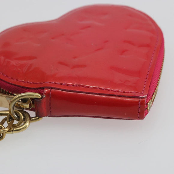 LOUIS VUITTON Monogram Vernis Porte Monnaie Coeur Rose Pop M93657 LV Auth 197555