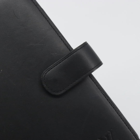 LOUIS VUITTON Nomad Agenda MM Day Planner Cover Black R20478 LV Auth 197557A