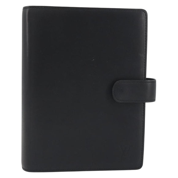 LOUIS VUITTON Nomad Agenda MM Day Planner Cover Black R20478 LV Auth 197557A