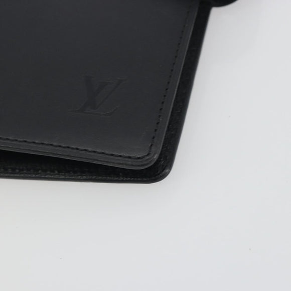 LOUIS VUITTON Nomad Agenda MM Day Planner Cover Black R20478 LV Auth 197557A