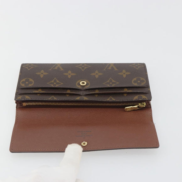 LOUIS VUITTON Monogram Portefeuille Sarah Long Wallet M61734 LV Auth 197559