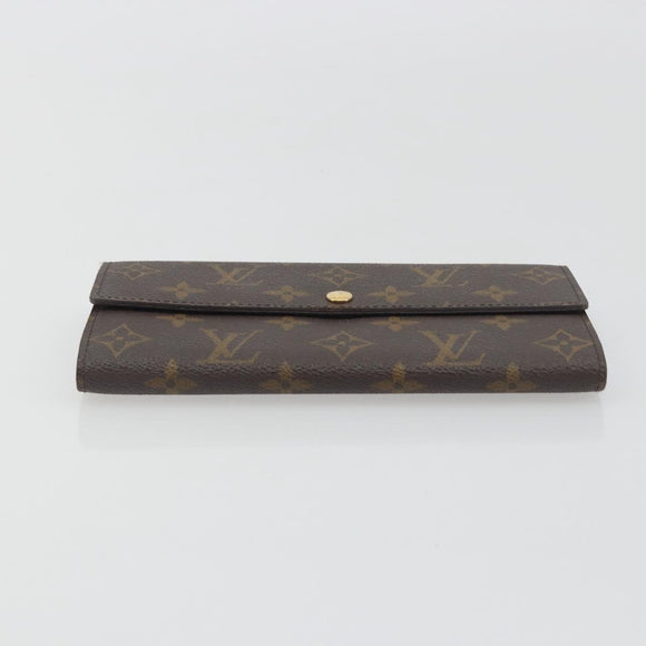 LOUIS VUITTON Monogram Portefeuille Sarah Long Wallet M61734 LV Auth 197559