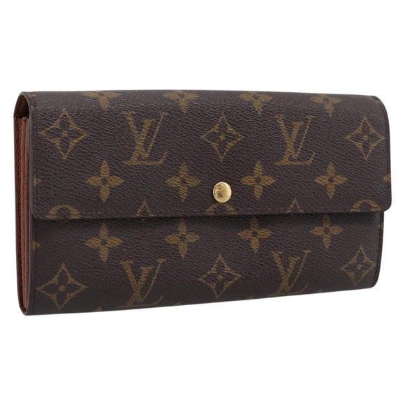 LOUIS VUITTON Monogram Portefeuille Sarah Long Wallet M61734 LV Auth 197560