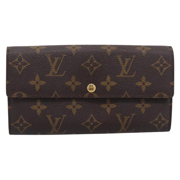LOUIS VUITTON Monogram Portefeuille Sarah Long Wallet M61734 LV Auth 197560