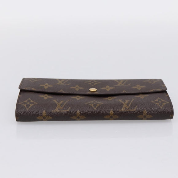 LOUIS VUITTON Monogram Portefeuille Sarah Long Wallet M61734 LV Auth 197560