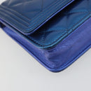 CHANEL Matelasse Boy Chanel Chain Shoulder Wallet Patent Leather CC Auth 197570A-12