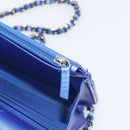 CHANEL Matelasse Boy Chanel Chain Shoulder Wallet Patent Leather CC Auth 197570A-21
