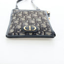 Christian Dior Trotter Canvas 30 Montaigne Diorissimo Bag Navy Gold Auth 197573M-10