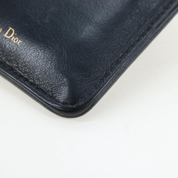 Christian Dior Trotter Canvas 30 Montaigne Diorissimo Bag Navy Gold Auth 197573M