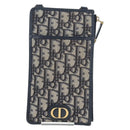 Christian Dior Trotter Canvas 30 Montaigne Diorissimo Bag Navy Gold Auth 197573M-2