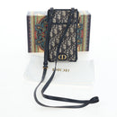 Christian Dior Trotter Canvas 30 Montaigne Diorissimo Bag Navy Gold Auth 197573M-25