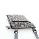Christian Dior Trotter Canvas 30 Montaigne Diorissimo Bag Navy Gold Auth 197573M-6