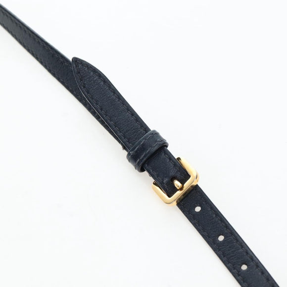 Christian Dior Trotter Canvas 30 Montaigne Diorissimo Bag Navy Gold Auth 197573M