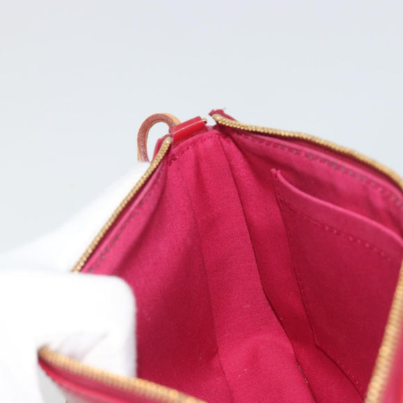 LOUIS VUITTON Vernis Pochette Accessoires Rose Andian M91574 Auth 197577A