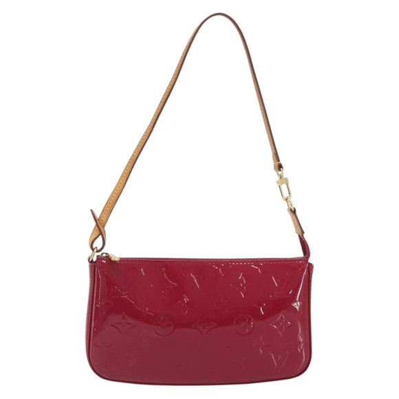 LOUIS VUITTON Vernis Pochette Accessoires Rose Andian M91574 Auth 197577A