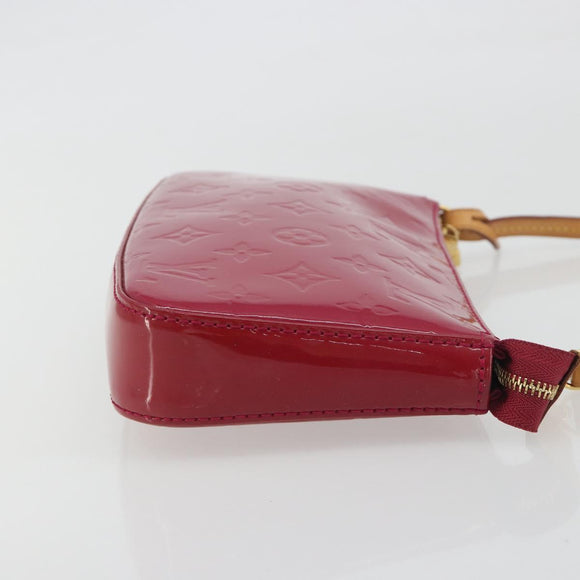 LOUIS VUITTON Vernis Pochette Accessoires Rose Andian M91574 Auth 197577A