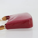 LOUIS VUITTON Vernis Pochette Accessoires Rose Andian M91574 Auth 197577A-4