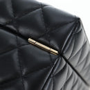 CHANEL Mini Matelasse 12 Success Story Chain Bag Leather Black CC Auth 197581SV-100