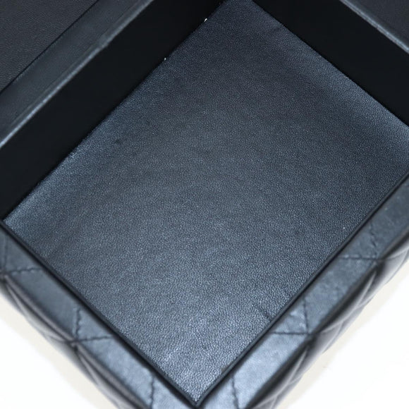 CHANEL Mini Matelasse 12 Success Story Chain Bag Leather Black CC Auth 197581SV