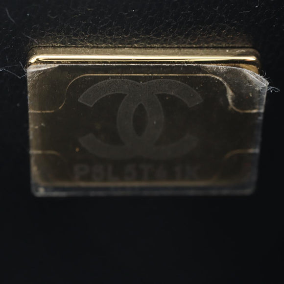 CHANEL Mini Matelasse 12 Success Story Chain Bag Leather Black CC Auth 197581SV