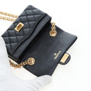 CHANEL Mini Matelasse 12 Success Story Chain Bag Leather Black CC Auth 197581SV-13