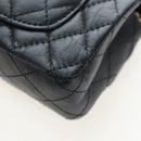 CHANEL Mini Matelasse 12 Success Story Chain Bag Leather Black CC Auth 197581SV-23